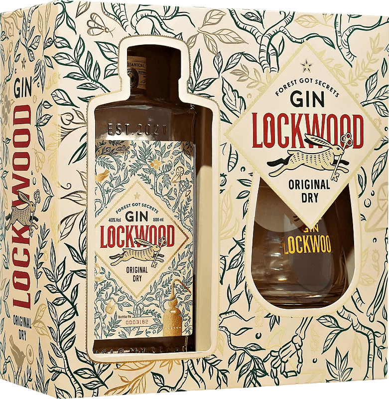 Джин «Lockwood» Original Dry gift box with glass