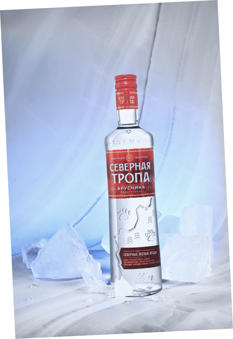 Водка Брусника «Северная тропа»